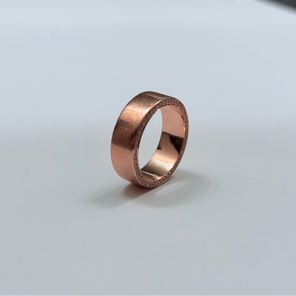 Elio Men’s Eternity Diamond Wedding Band - 14k Rose Gold Diamond Eternity Band